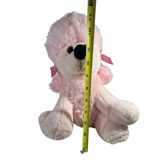 Inter-American Fuzzy Poodle Pink Stuffed Plush Toy 11" Heart Feet Holiday Home - Picture 12 of 16